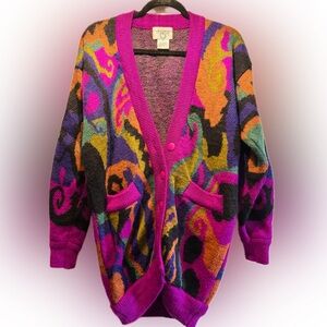 Vintage Colorful Abstract Women's Sweater